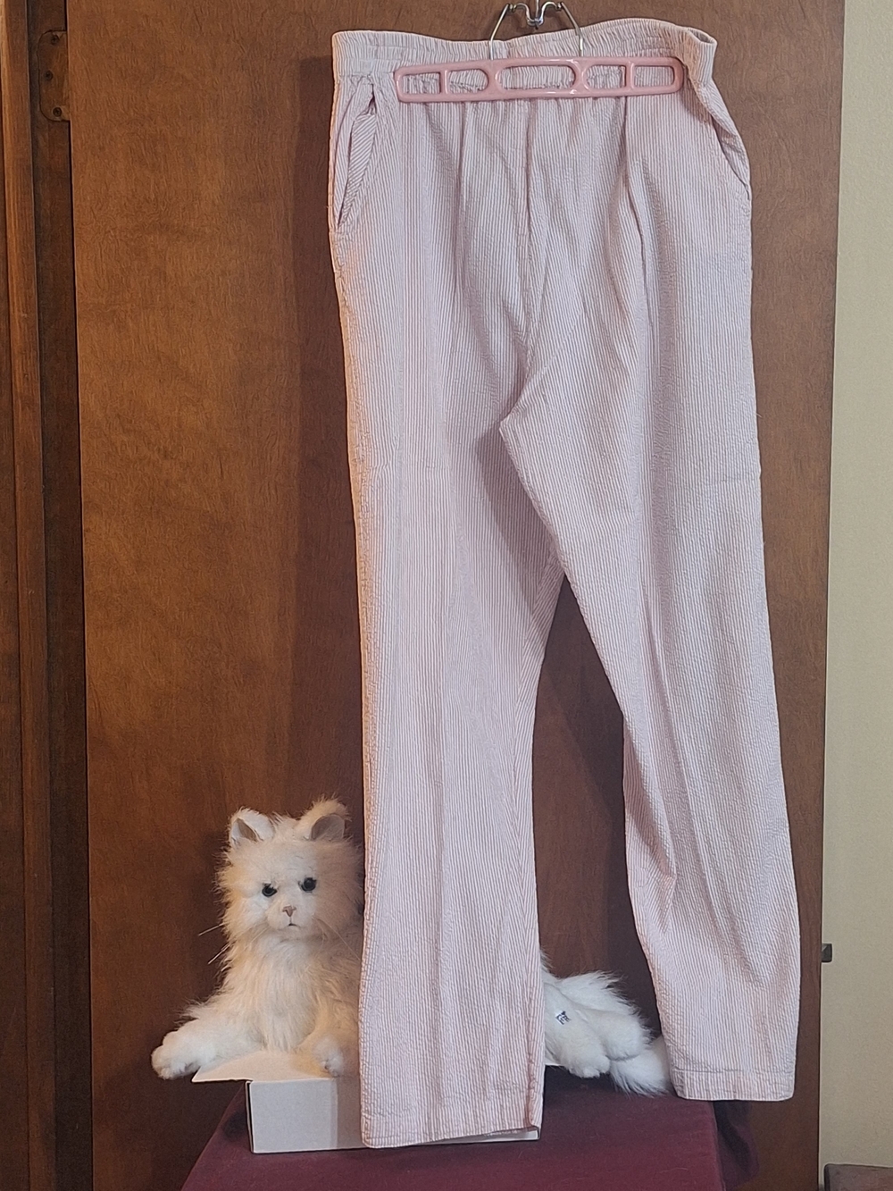 Bobbie Brooks Light Pink Seersucker Pants